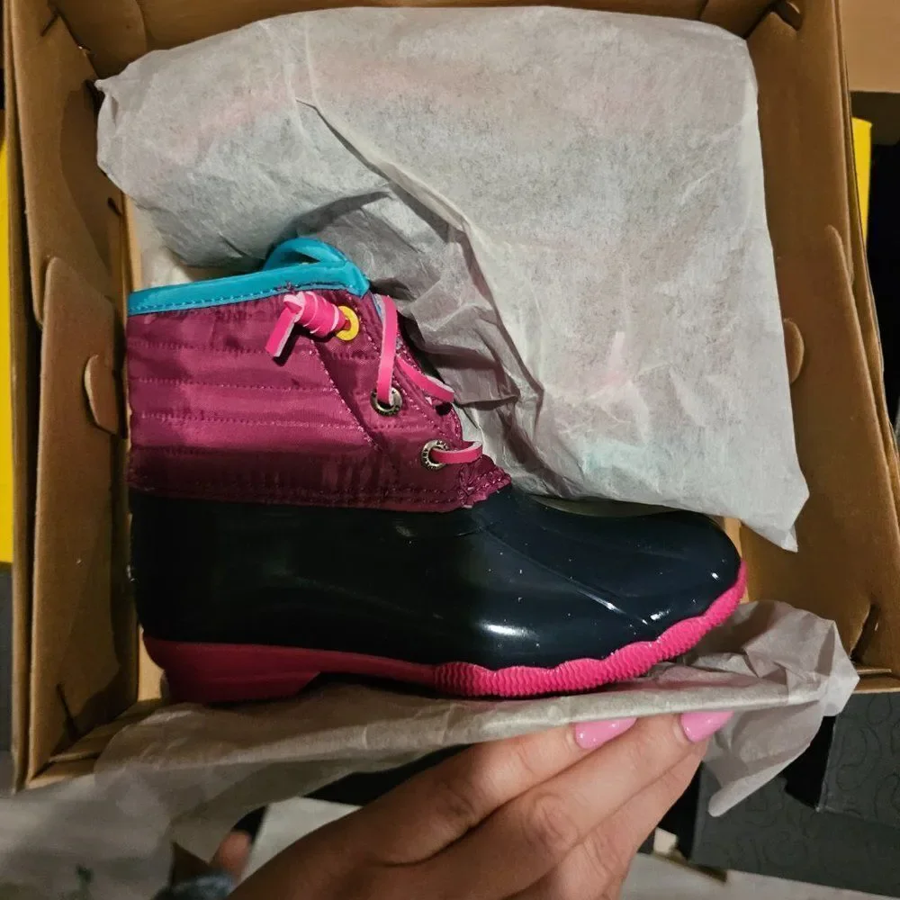 Sperry Top-Sider girls Child Saltwater Multicolor Boot Size 10 (M) NWT